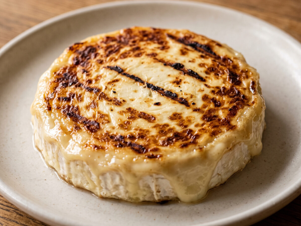 Gegrillter Ziegenkäse mit Honig-Balsamico