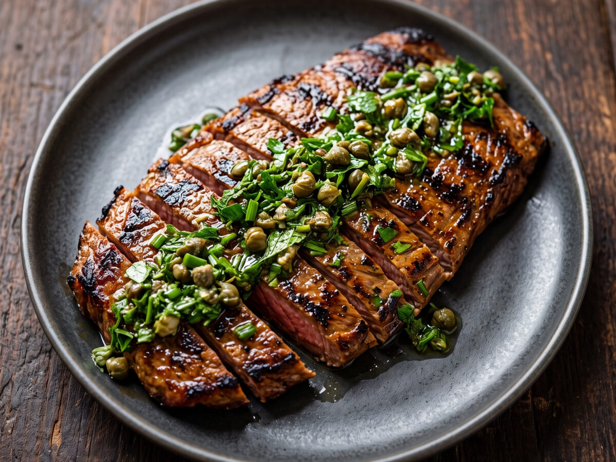Flanksteak vom heißen Rost