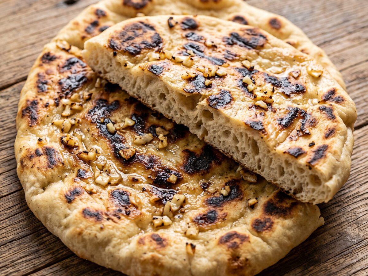 Gegrilltes Knoblauch-Fladenbrot