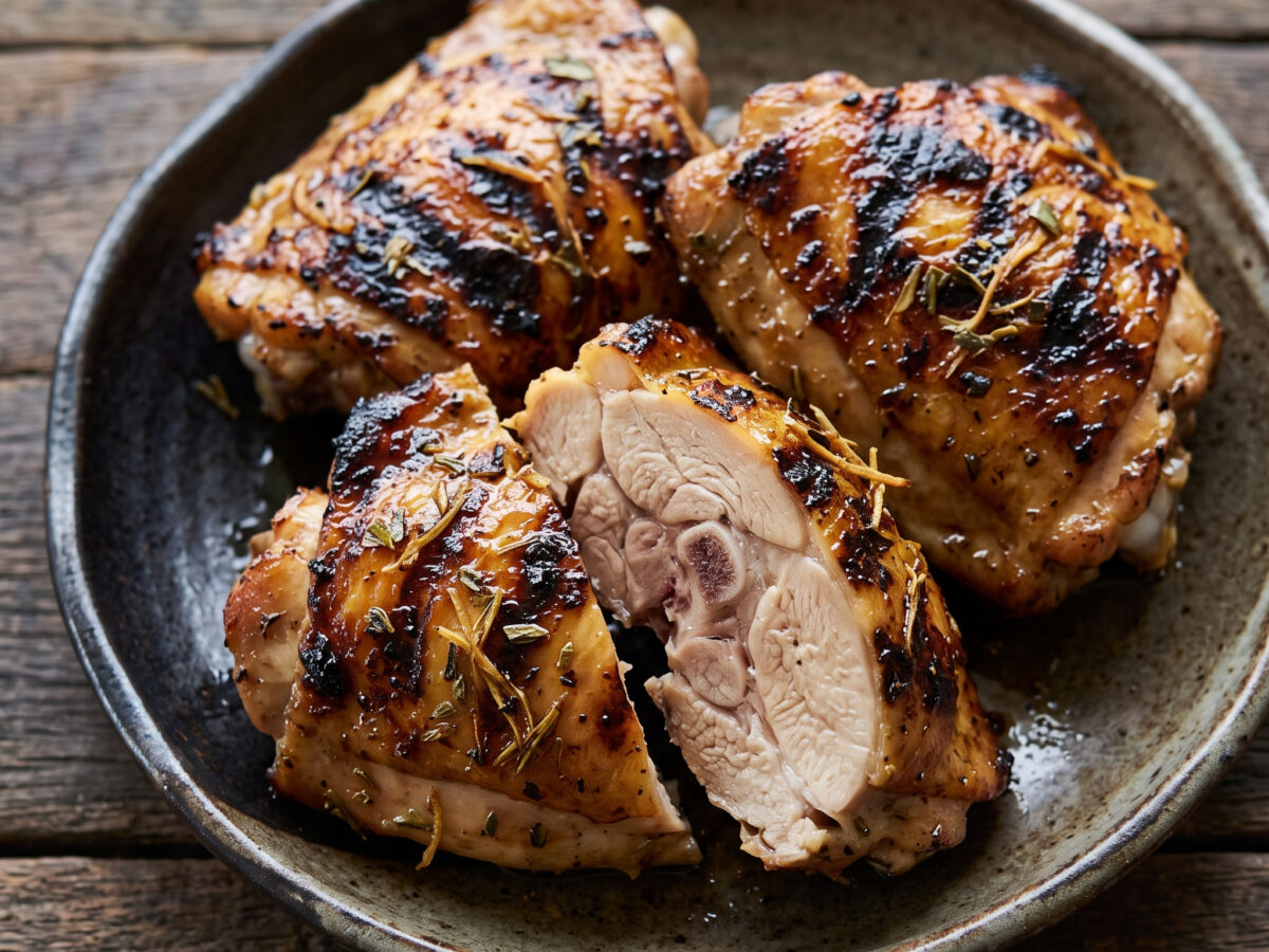 Gegrilltes Zitronenmyrten-Hähnchen mit Ingwer