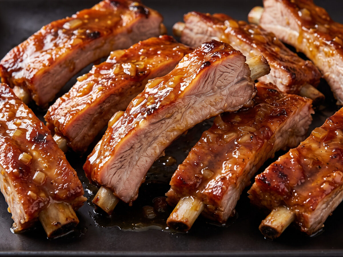 Georgia-Pfirsich-Spareribs vom Smoker