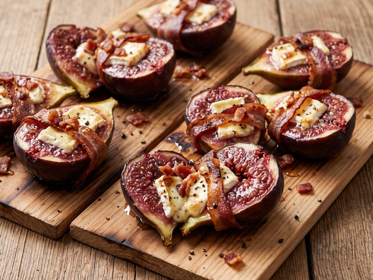 Feigen auf der Grillplanke