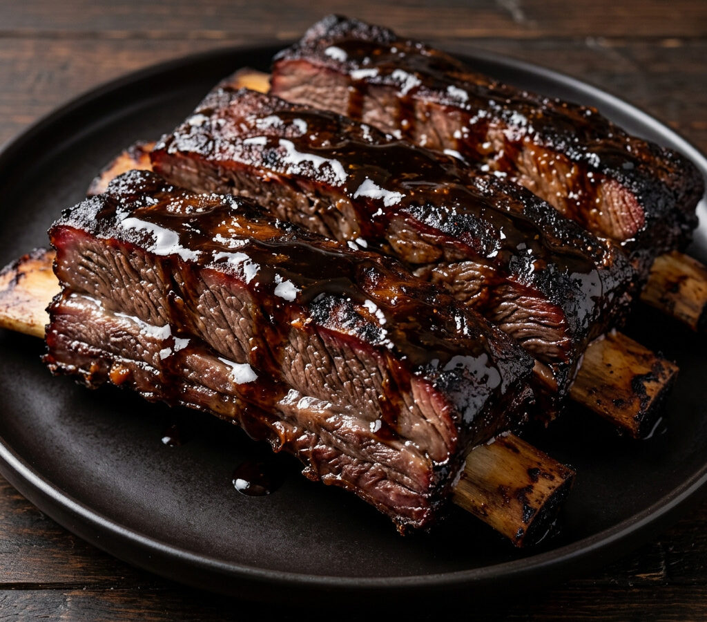 Geräucherte Cola-Rinderrippen vom Braai