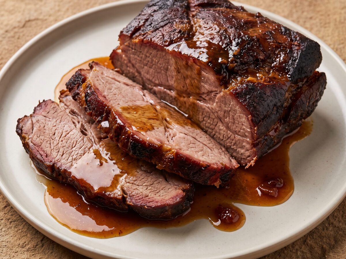 Griechisch inspirierte Schweineschulter aus dem Smoker