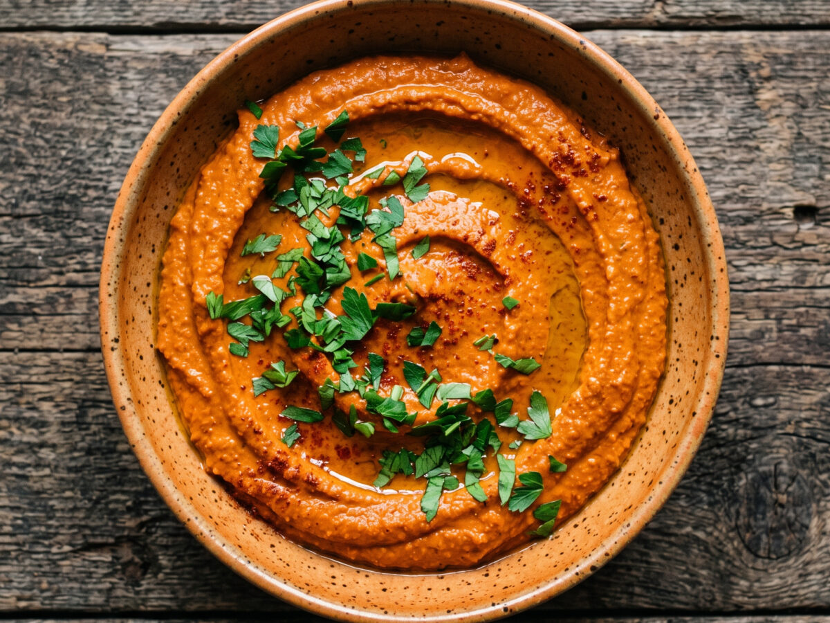 Gerösteter Paprika-Hummus vom Grill