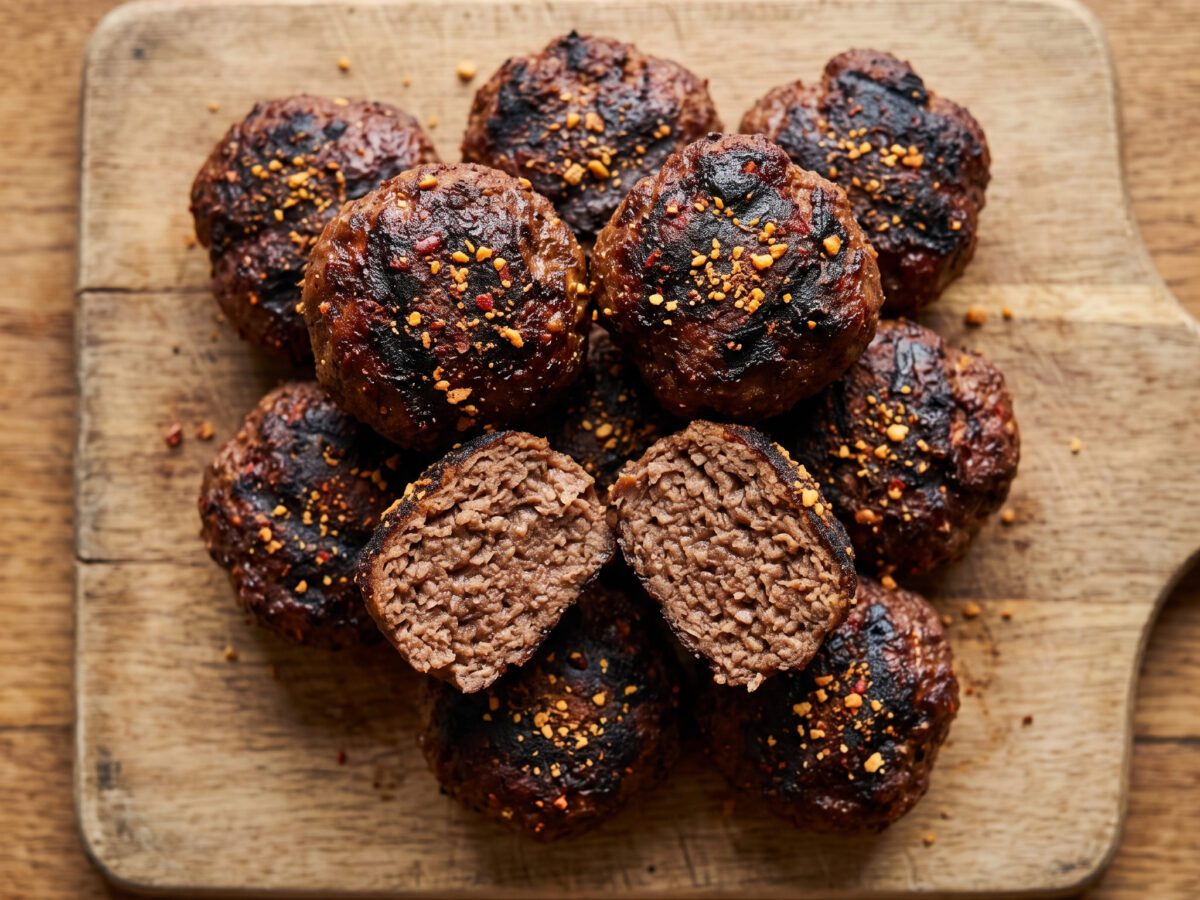 Ghanaisch gewürzte Grill-Fleischbällchen
