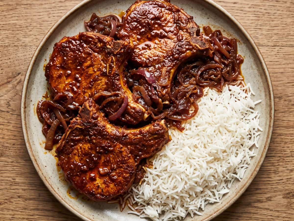 Säuerlich-würzige Koteletts vom Zweizonengrill