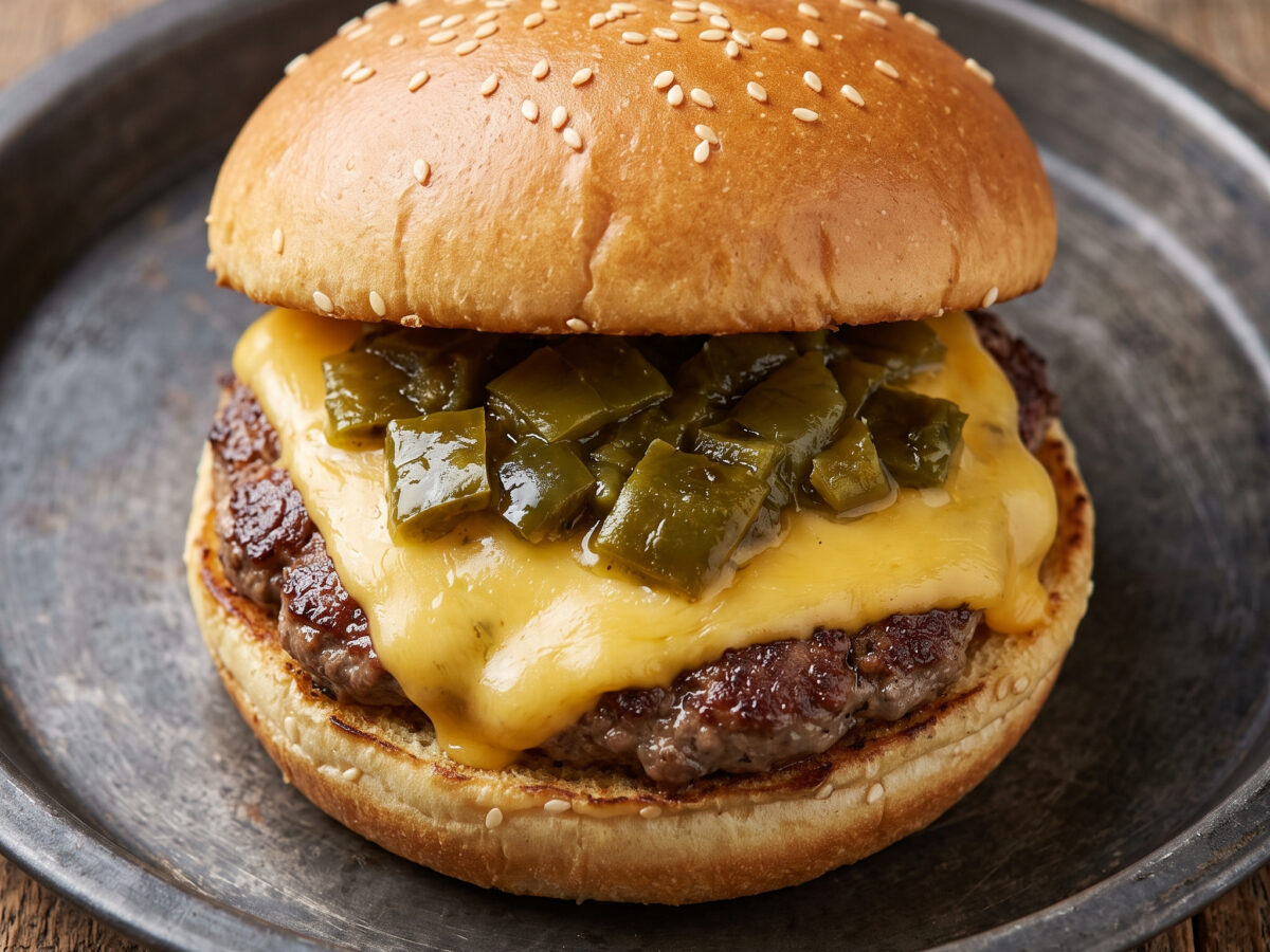 Green Chile Cheeseburger vom Grill