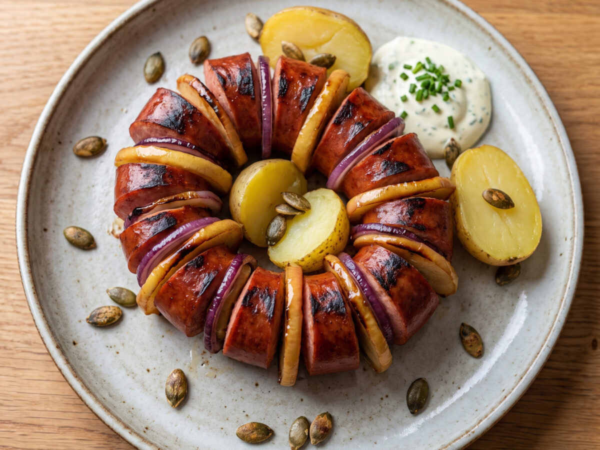 Grillad falukorv vom schwedischen Grill