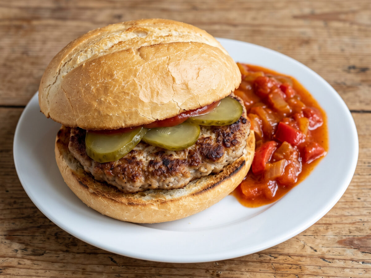Grilletta mit Letscho vom Grill