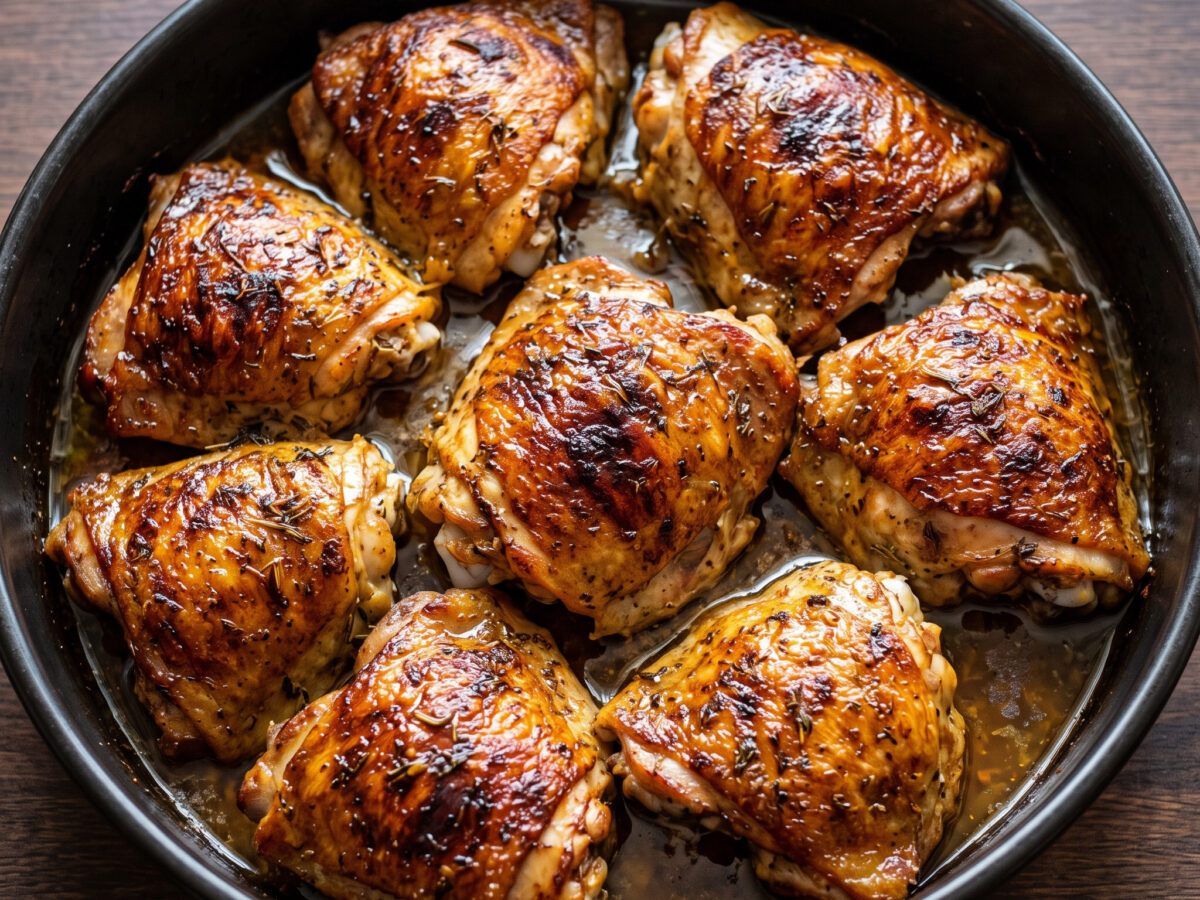 Hähnchenschenkel mit Bier-Kräutermarinade