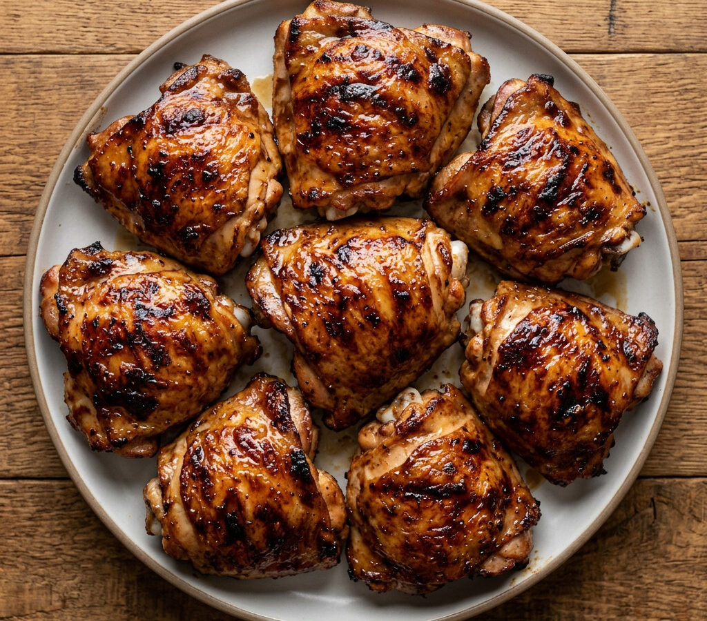 Hähnchenschenkel mit Shoyu-Marinade vom Grill