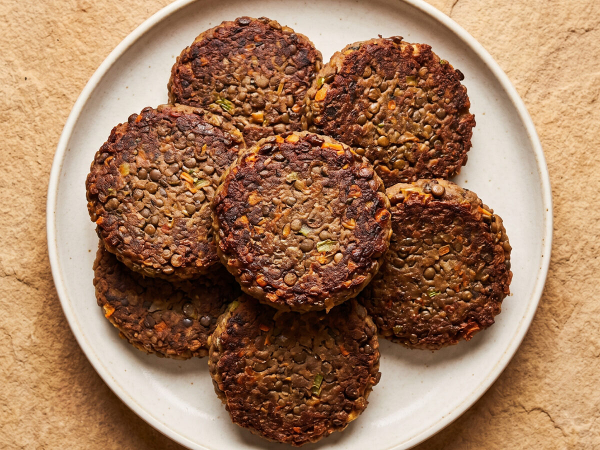 Hamburguesas de lentejas vom Grill