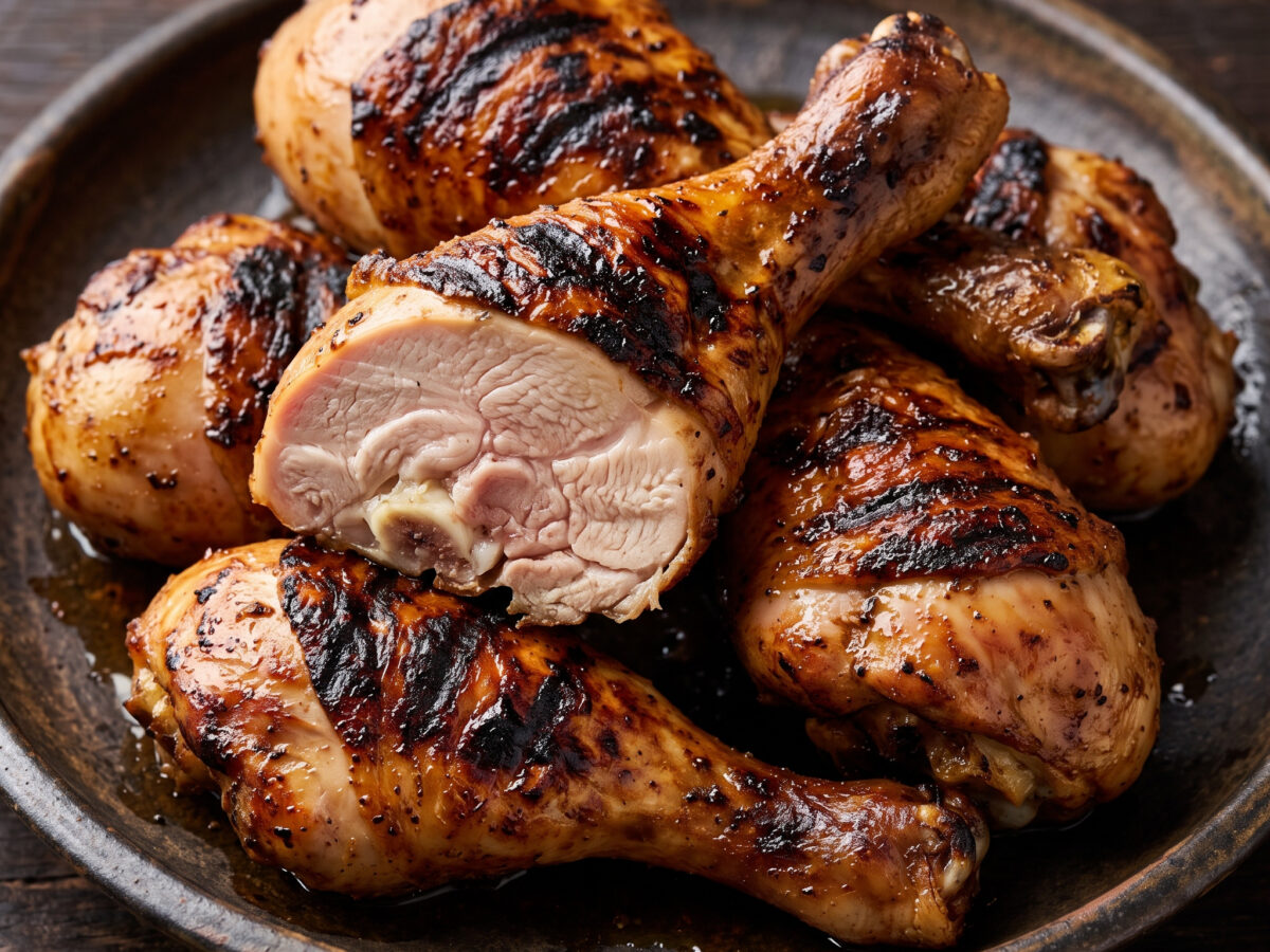 Hāngī-inspirierte Hähnchenunterkeulen vom Grill
