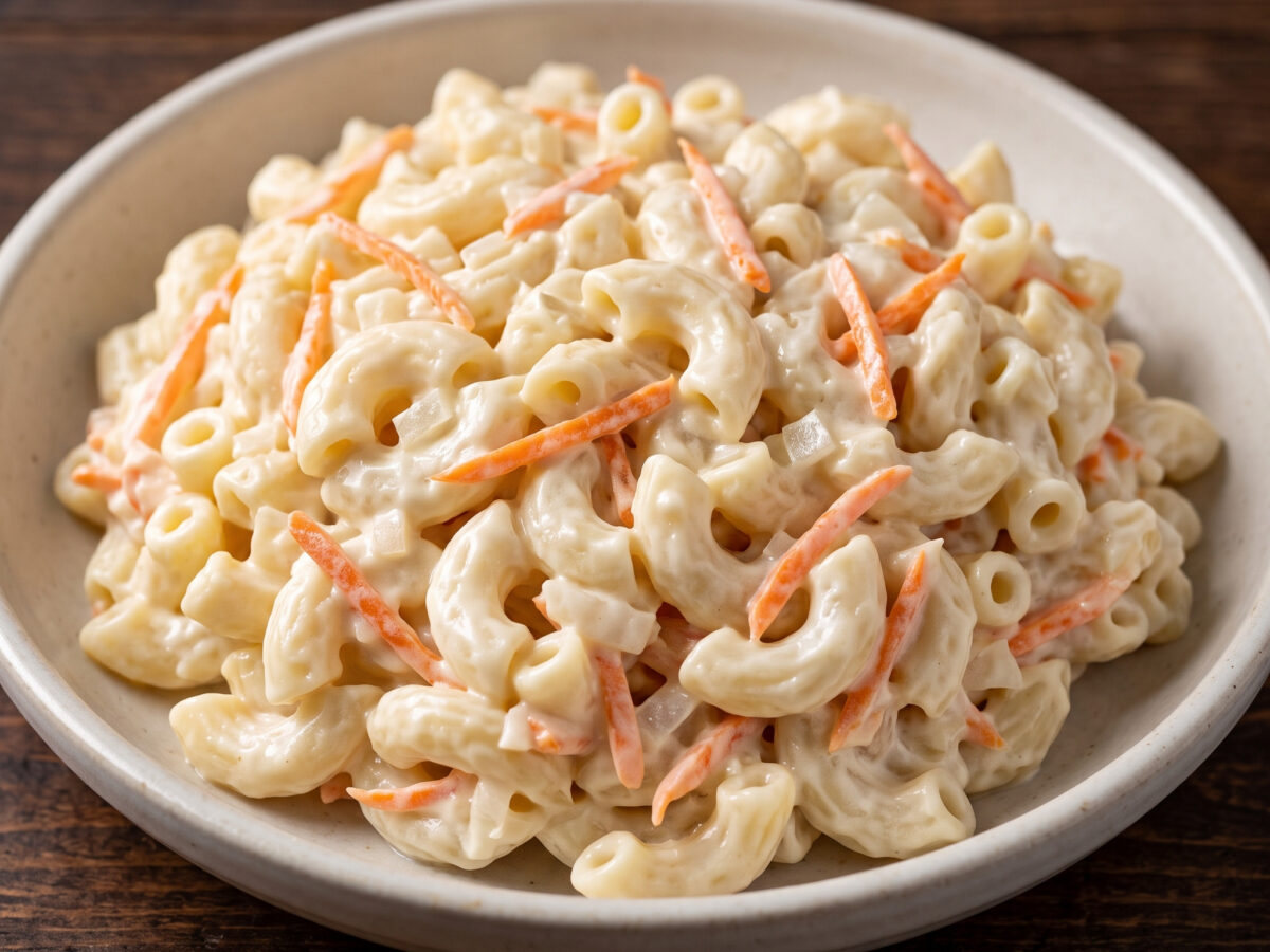 Cremiger Mac-Salat für den Grillteller