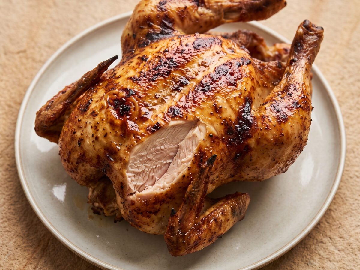 Hessisches Hähnchen mit Apfelwein vom Grill