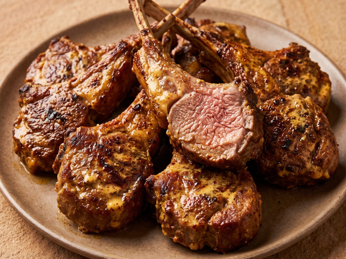 Lammkoteletts mit fruchtiger Joghurtmarinade