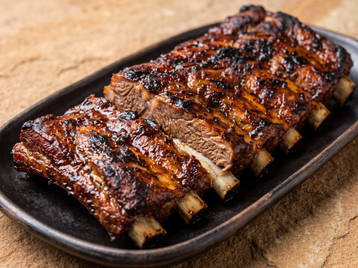 Inihaw na Tadyang ng Baboy vom Holzkohlegrill