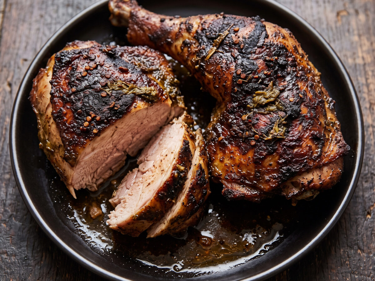 Pute mit Jerk-Würze direkt vom Grill