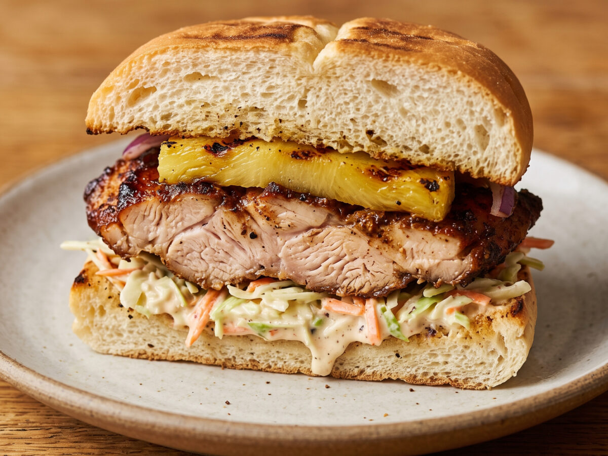 Feuer, Frucht und Jerk-Würze im Brötchen