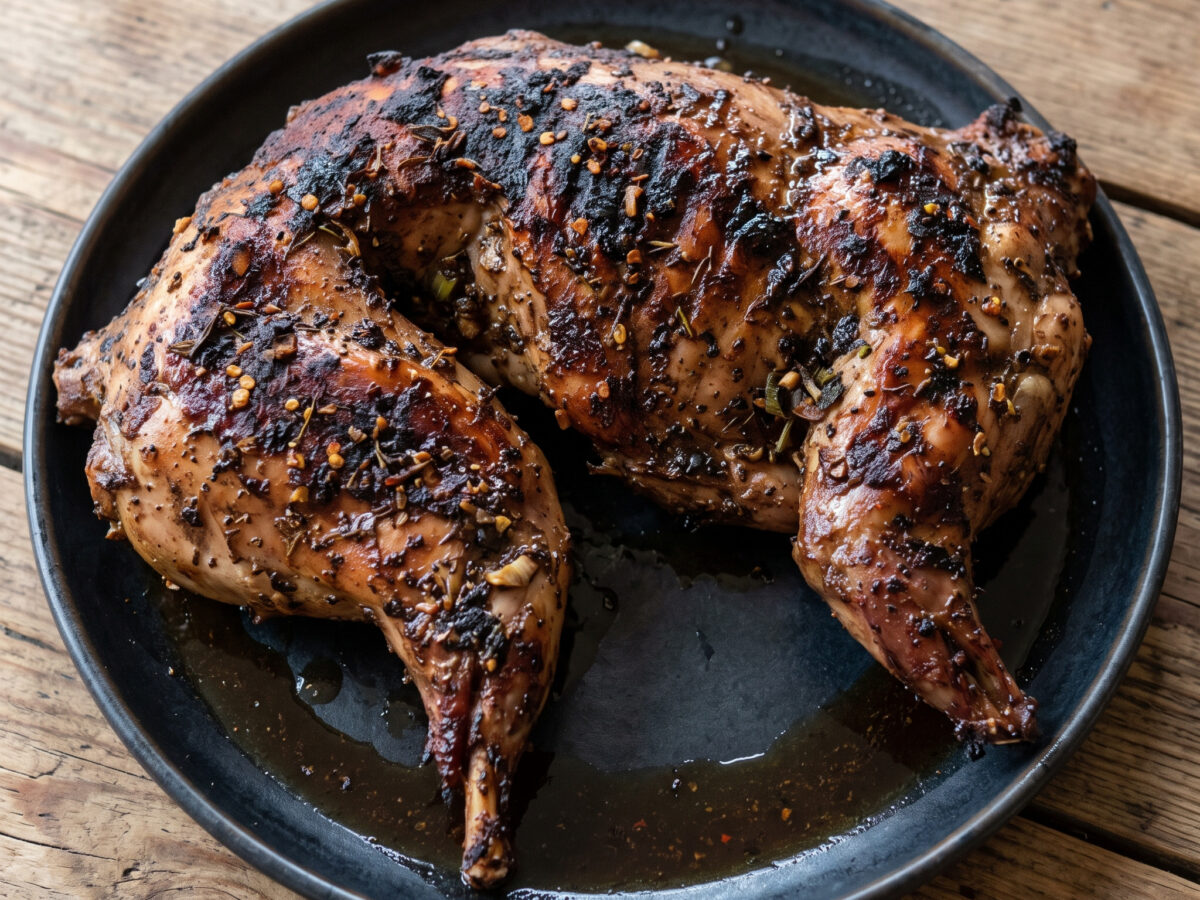 Rauchiges Jerk vom ganzen Kaninchen