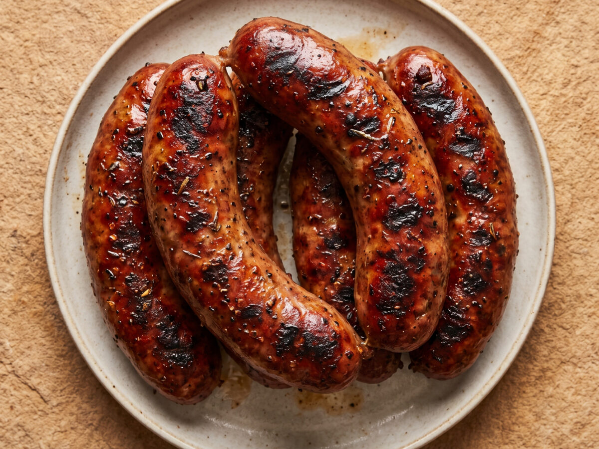 Jerk-Sausage aus Schweinefleisch vom Grill