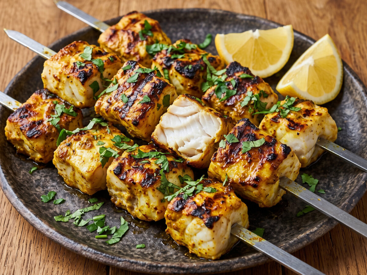 Kabeljau-Tikka vom Grill – pakistanisch gewürzt