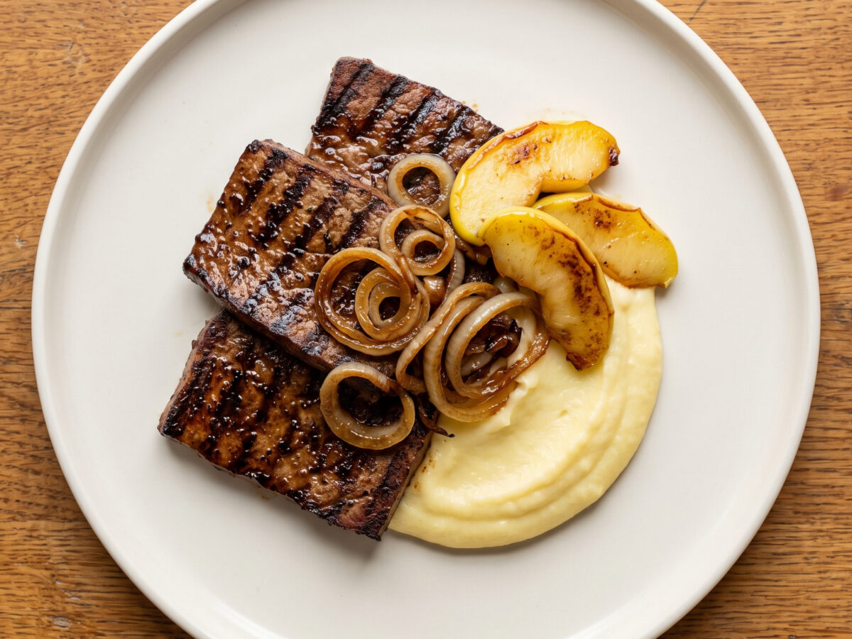 Kalbsleber Berliner Art vom Grill