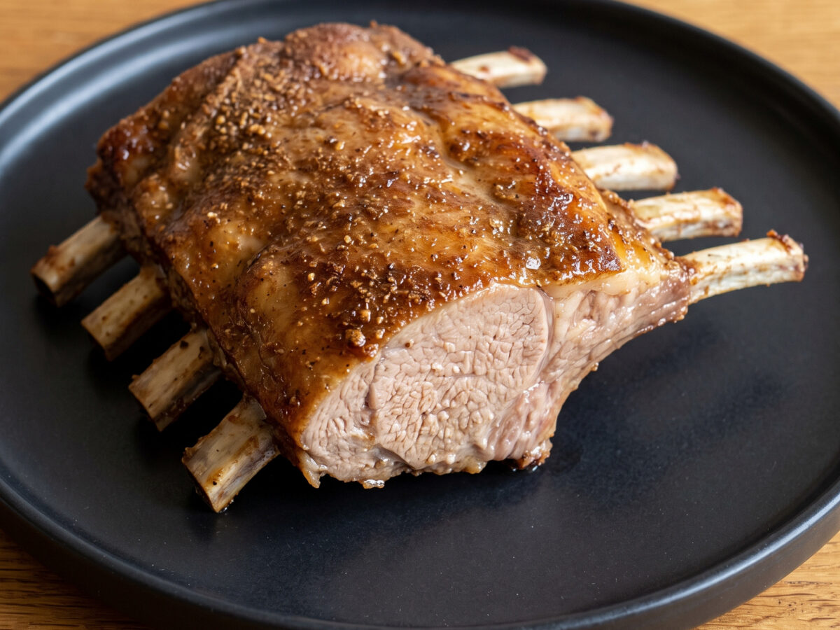 Kalbsrippchen mit Apfelessig-Rub vom Smoker