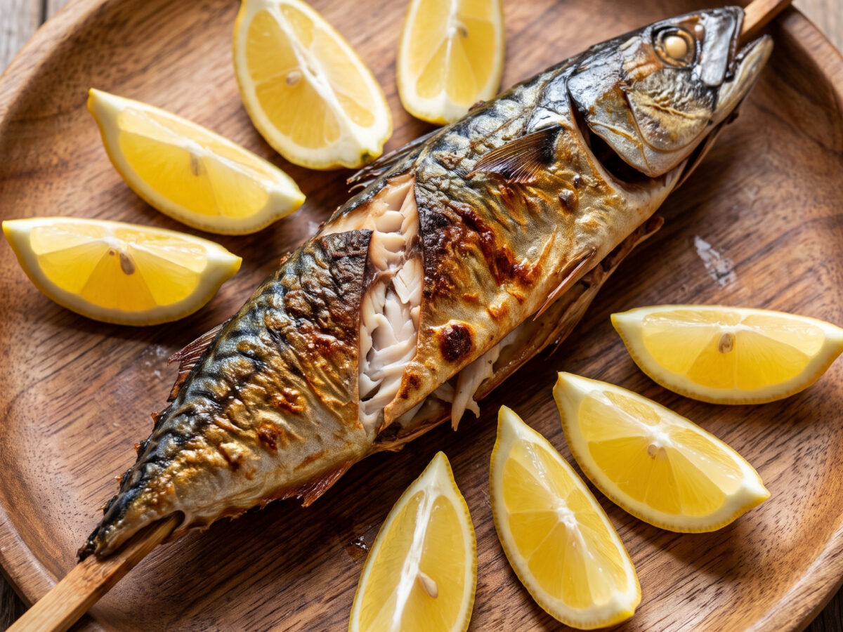 Knuspriger Steckerlfisch aus Makrele