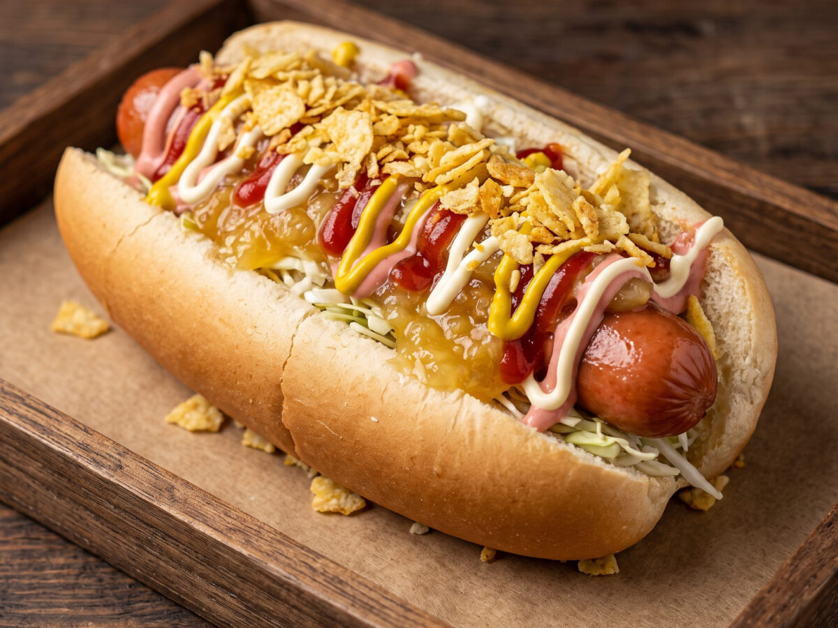 Kolumbianischer Perro caliente vom Grill