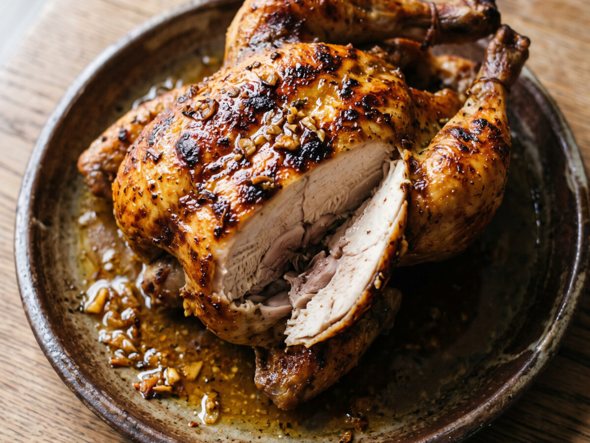 Kolumbianisches Pollo asado vom Drehspieß