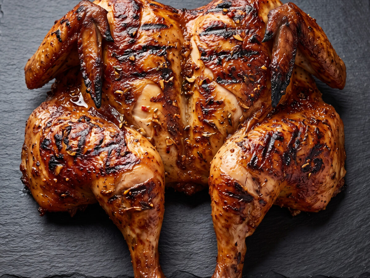 Kuku choma vom ganzen Hähnchen