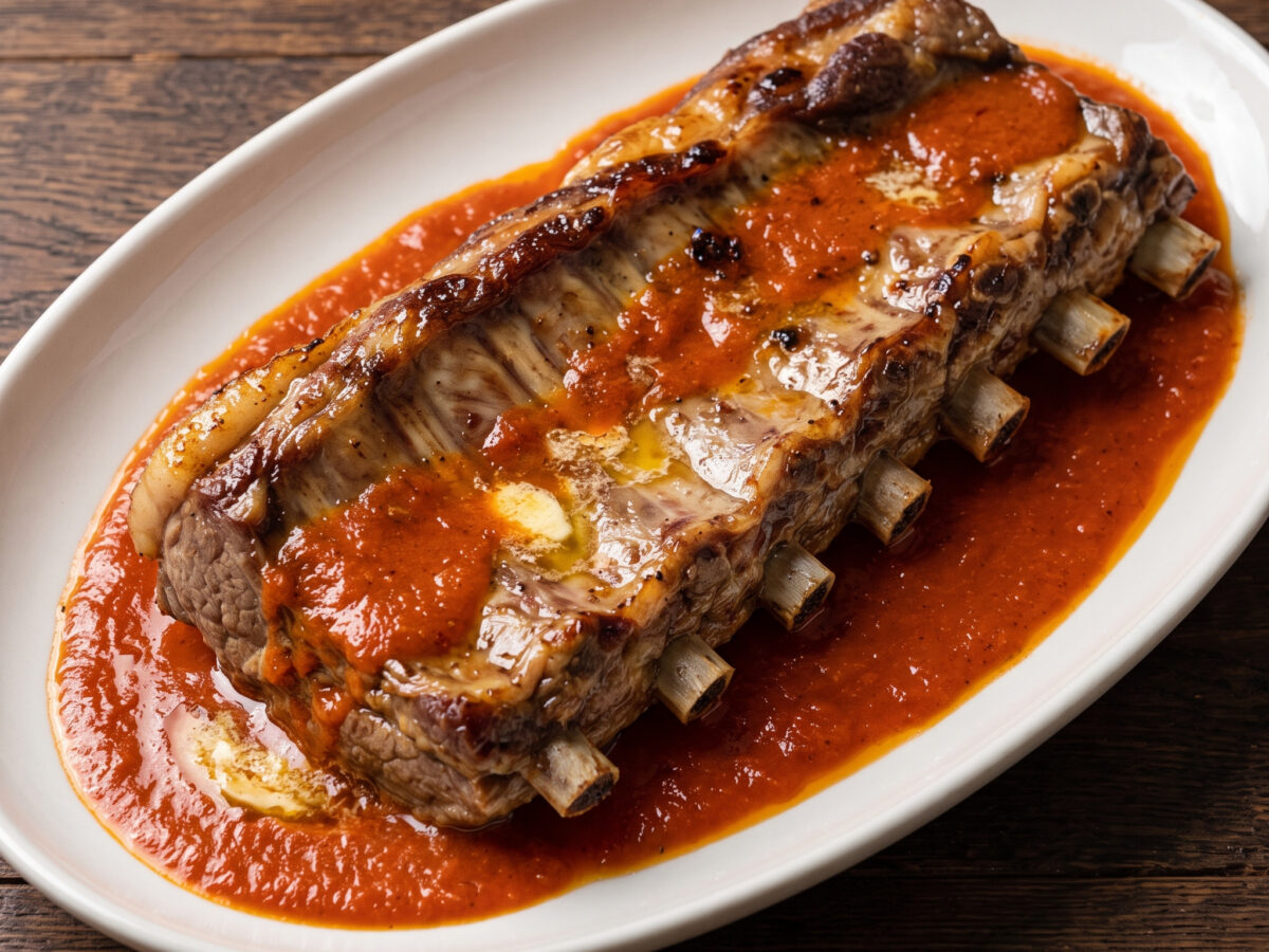 Kuzu Kaburga mit İskender-Sauce