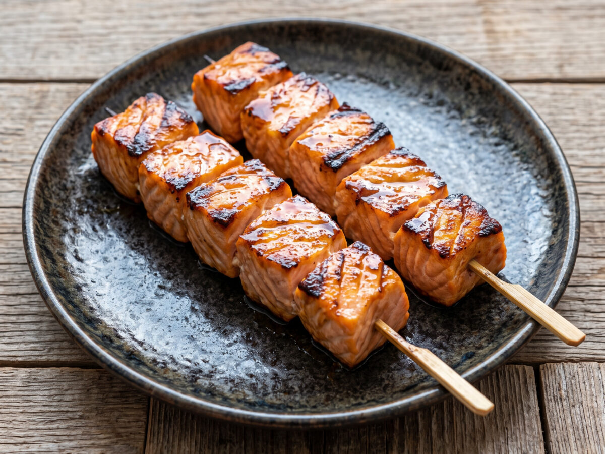 Lachs-Kushiyaki vom Grill