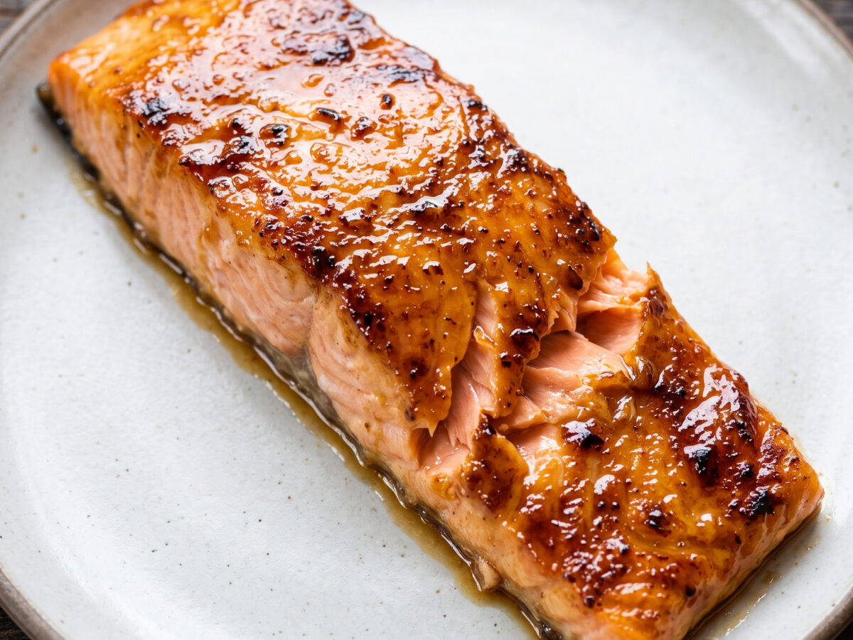 Süß-würziger Lachs vom Grill