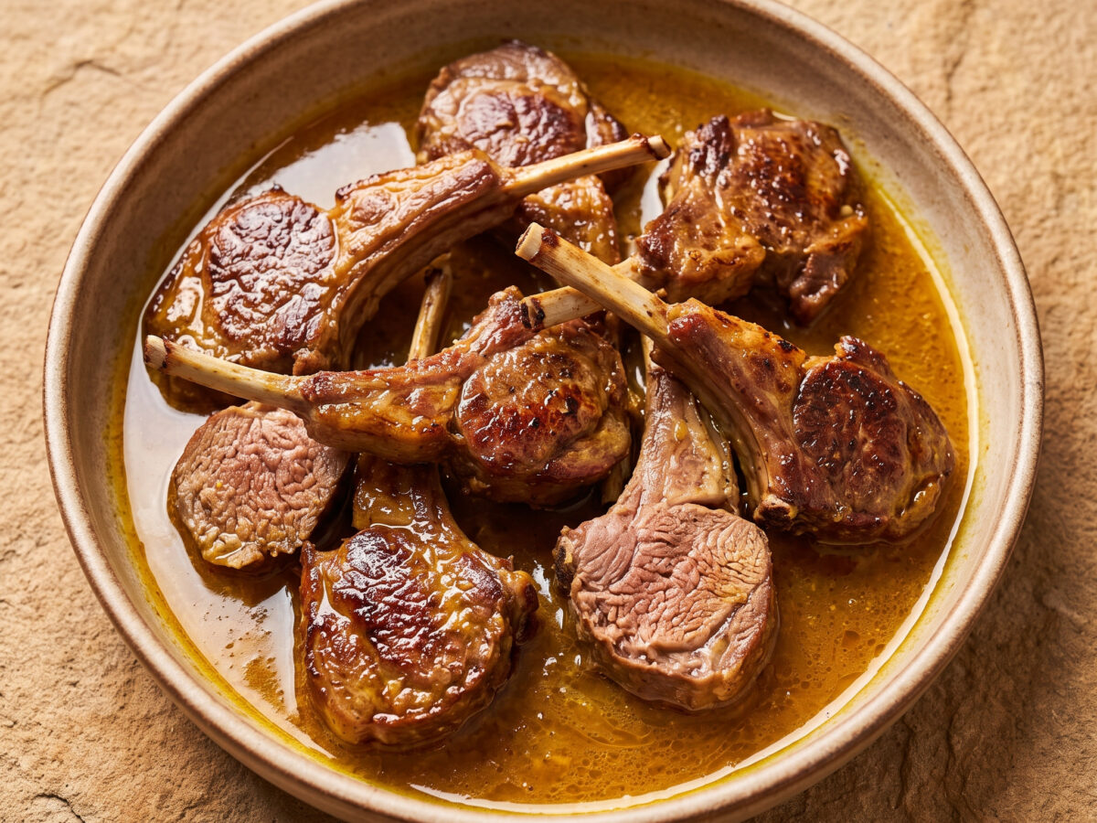 Lammkoteletts Bumbu Gule vom Holzkohlegrill