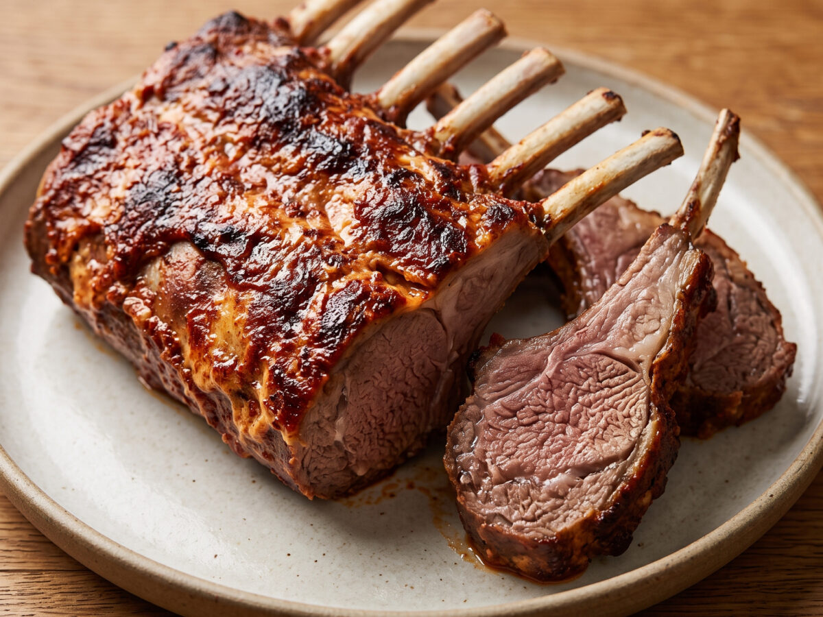 Lammrack mit Biber-salçası-Joghurtmarinade