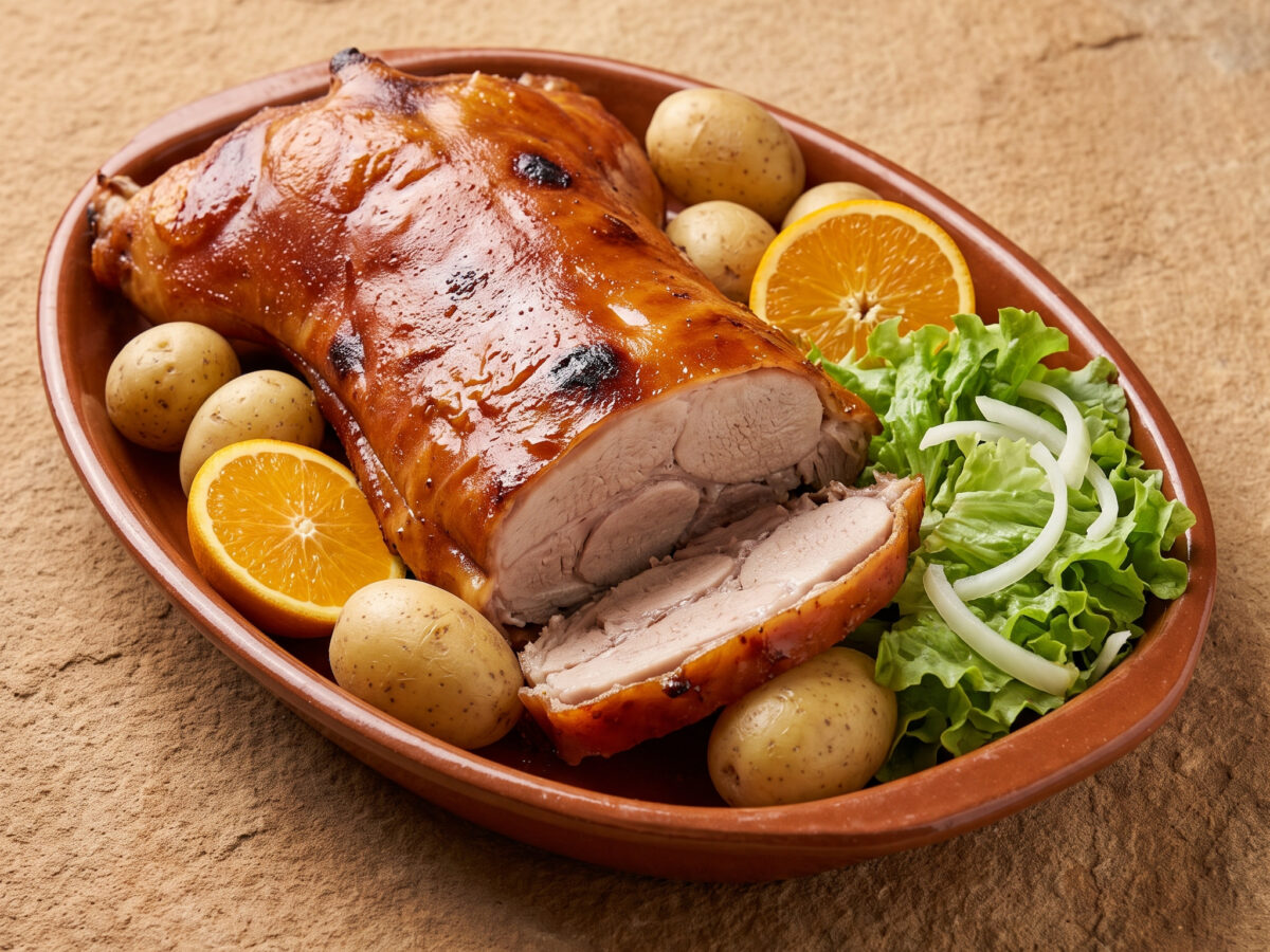 Leitão da Bairrada vom Drehspieß