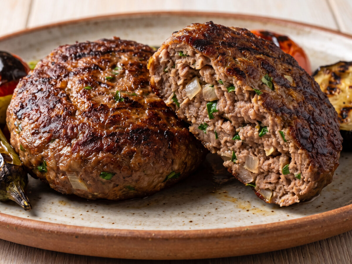 Runde Patties mit kräftiger Würze