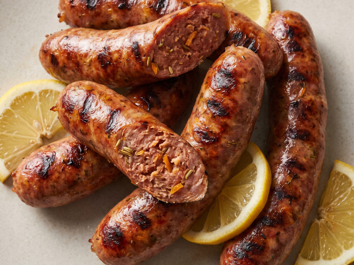Loukanika Tzoumagias vom Holzkohlegrill