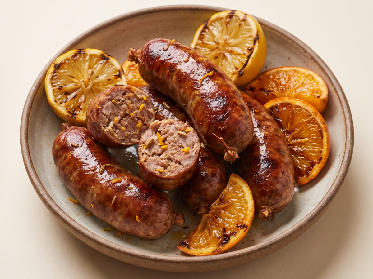 Loukaniko mit Orange und Fenchel vom Grill