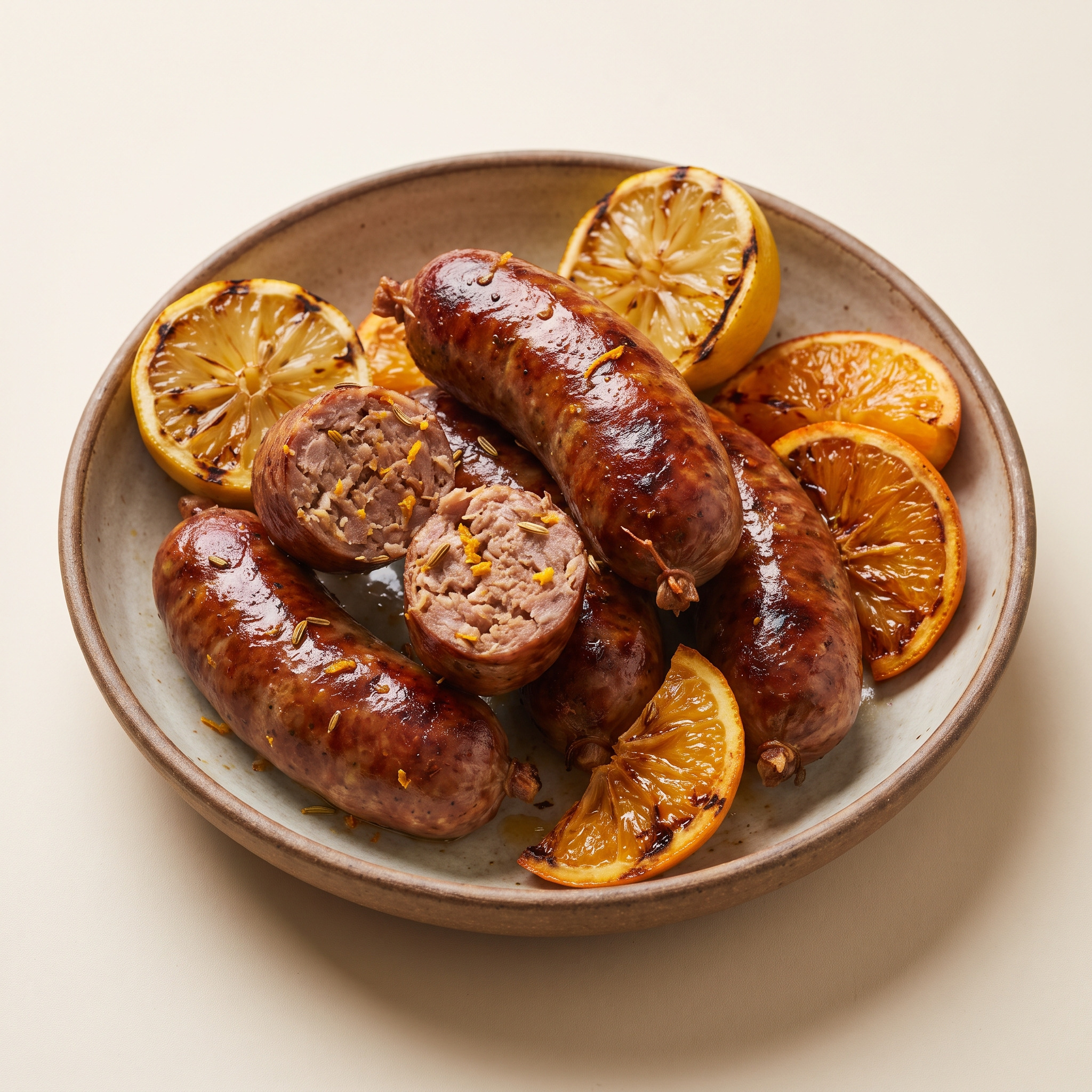 Loukaniko mit Orange und Fenchel vom Grill