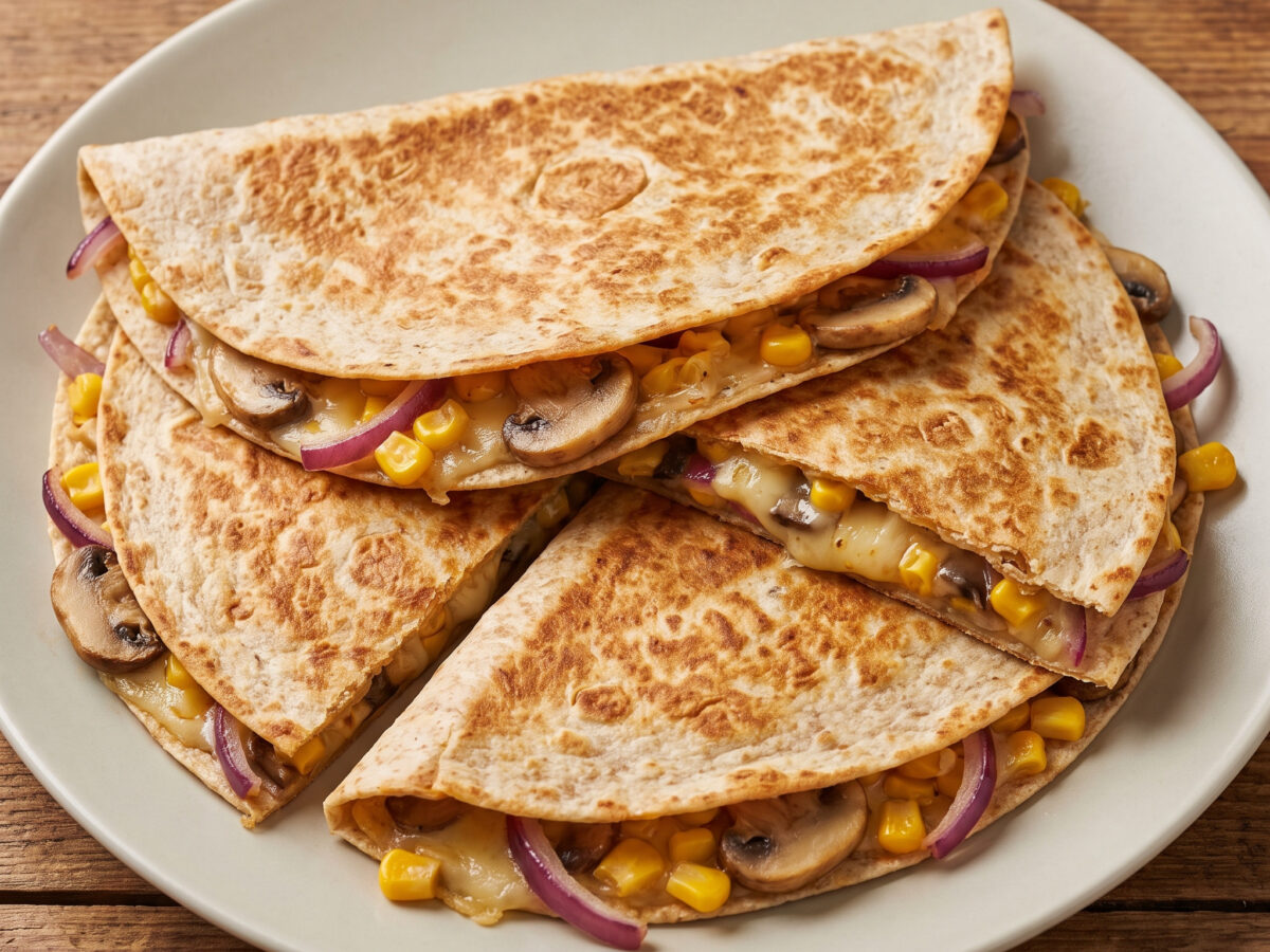 Mais-Pilz-Quesadillas am Campfire