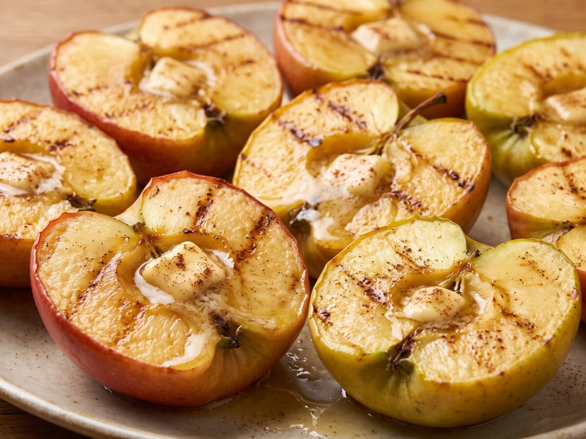 Manzanas a la parrilla mit Zimtbutter