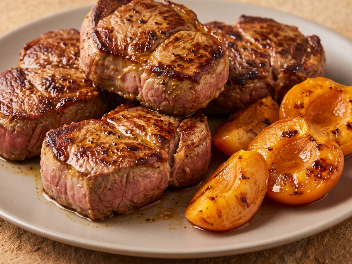 Marokkanische Lammkeulensteaks mit Aprikosen
