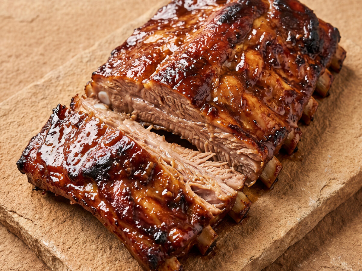 Miso-glasierte Baby-Back-Schweinerippchen vom Grill