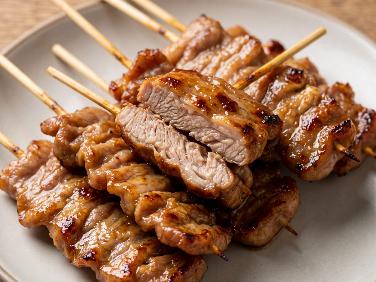 Moo Ping vom Holzkohlegrill