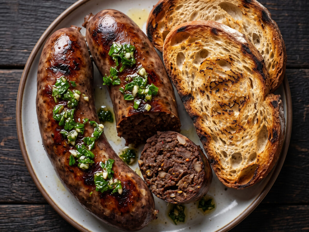 Morcilla a la parrilla: argentinische Blutwurst über Glut
