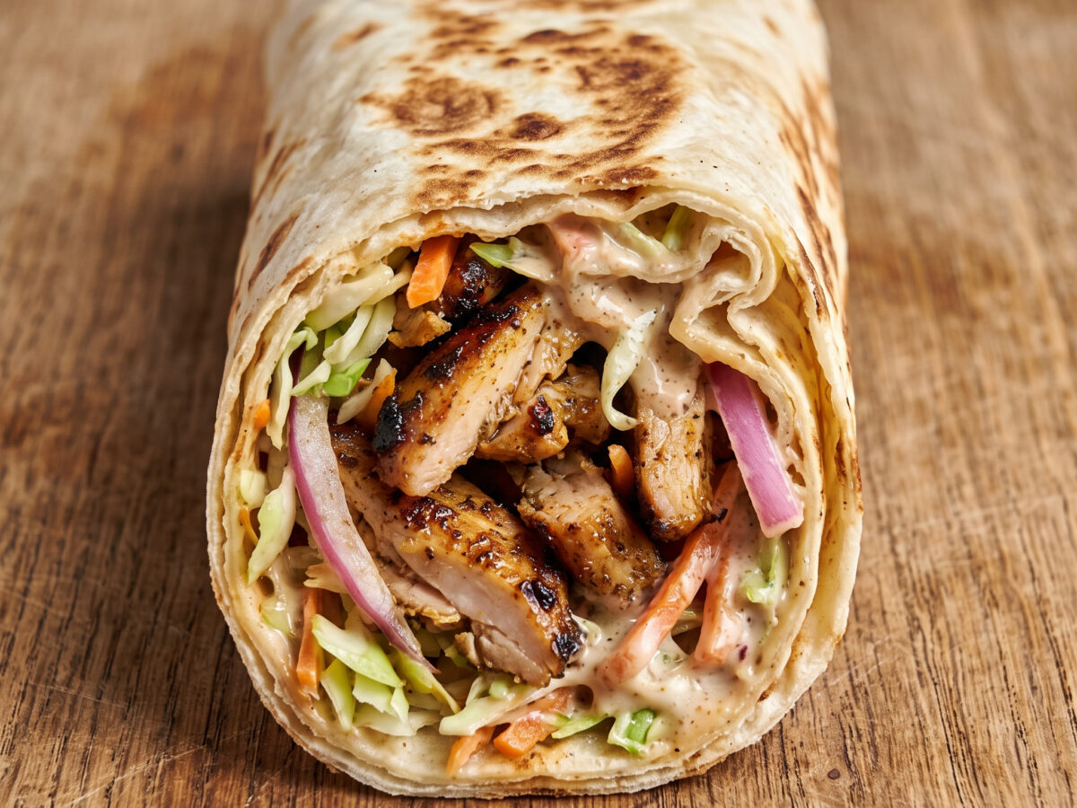 Chicken Shawarma vom Grill: Nigerianischer Streetfood-Wrap